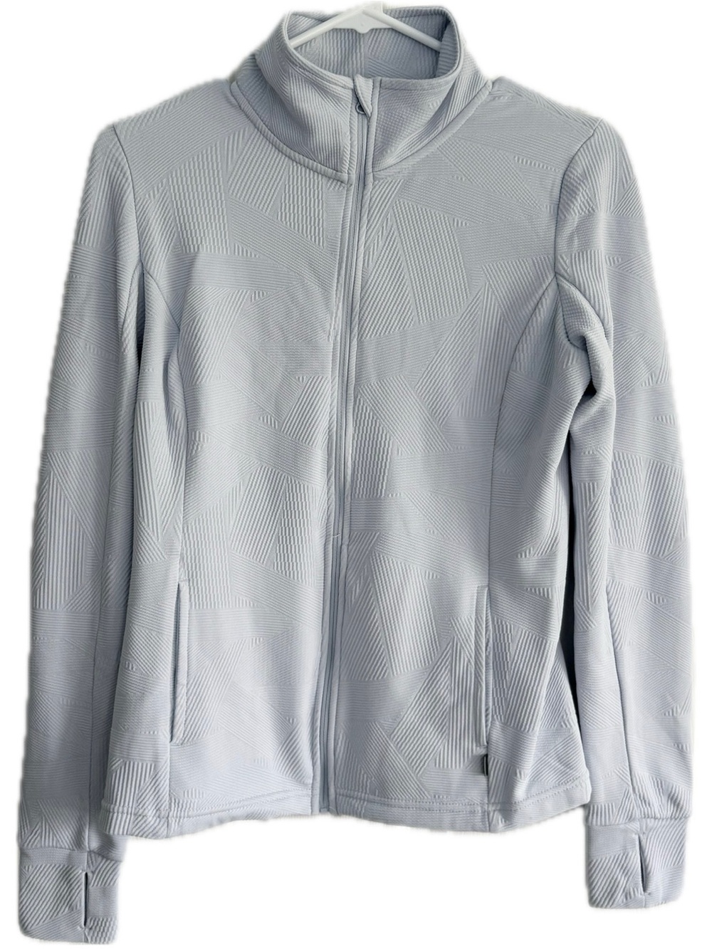 Light blue Textured Full-Zip Jacket